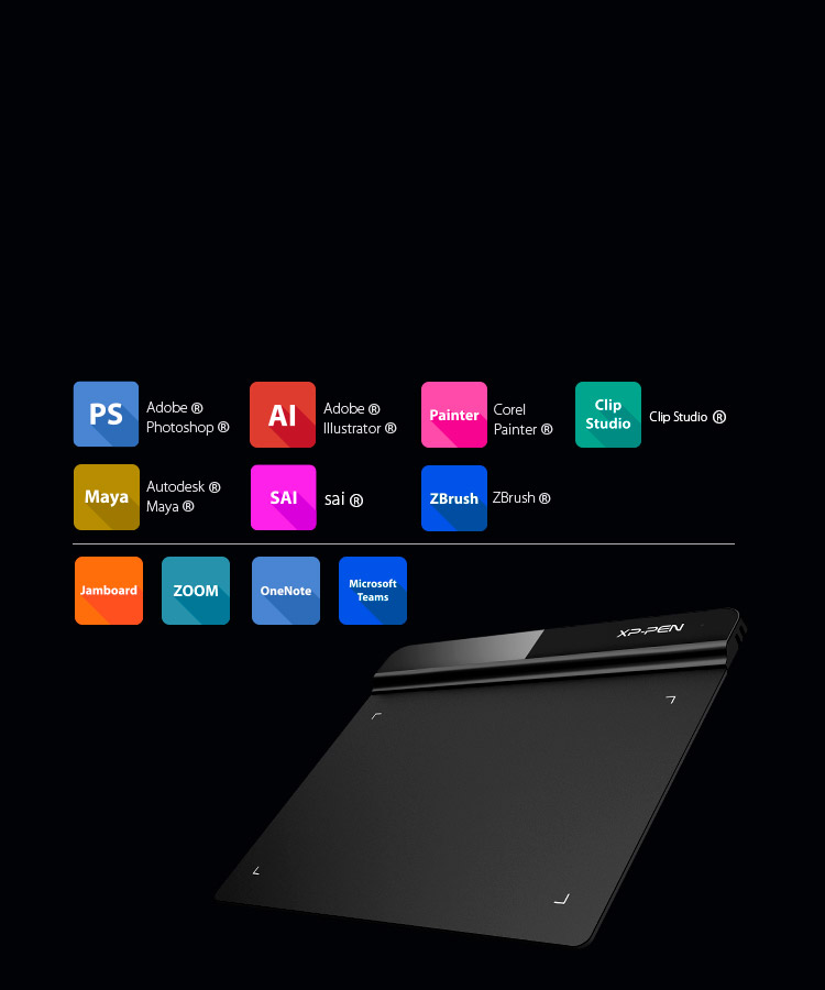 XP-Pen Star G640 Tableta Compatible Windows y Mac OS y programas de dibujo photoshop y  illustrator
