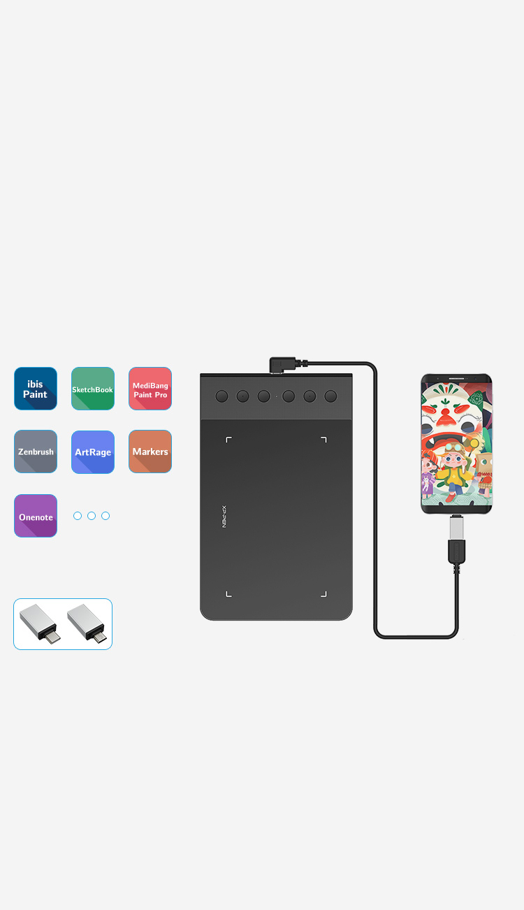 XP-Pen Star G640S Tableta admite conexiones con dispositivos Android 6.0 y superiores