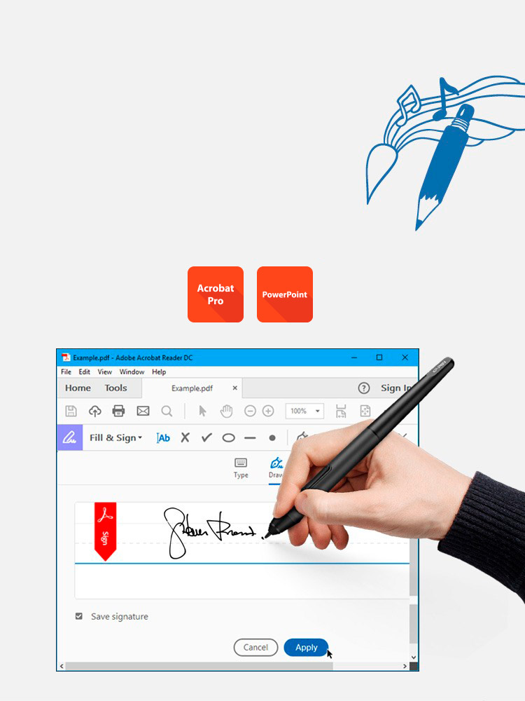 tableta de dibujo Android XP-Pen Star G640S para Firma Digital